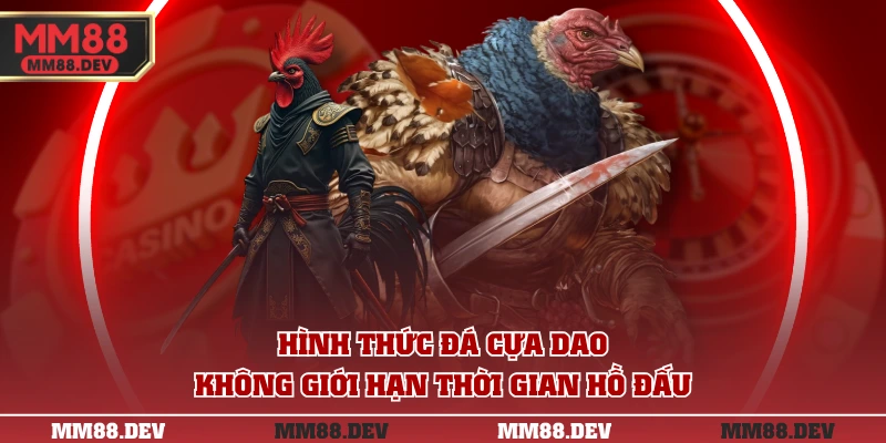 Hình thức đá cựa dao không giới hạn thời gian hồ đấu