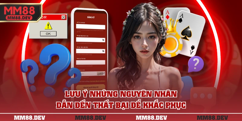 Lưu ý những nguyên nhân dẫn đến thất bại để khắc phục