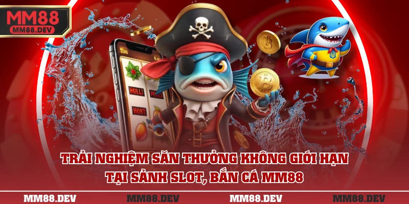 Trải nghiệm săn thưởng không giới hạn tại sảnh slot, bắn cá MM88